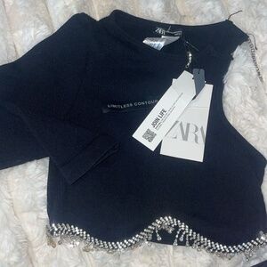 Zara croptop black